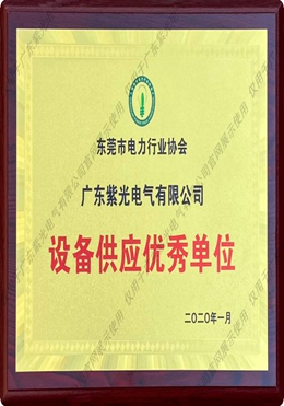 東莞市電力行業(yè)協(xié)會設備供應優(yōu)秀單位